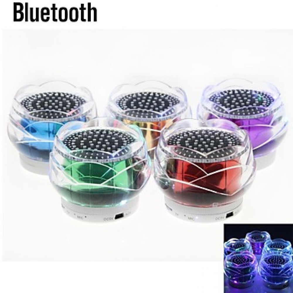 LED Mini Bluetooth Speaker with Mic/TF Card Port  /Mp3/Mp4/ iPhone (RGB)(Assorted Color)  