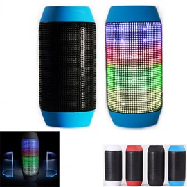 HTH-36 Colorful Red Tube Pattern Rechargeable TF Card Bluetooth Stereophonic Radio Speaker  