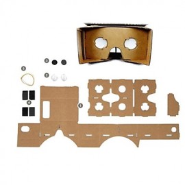 DIY Cardboard Virtual Reality 3D Glasses for iPhone 6 / Samsung Galaxy S5/S4/LG G3/G2/ Google Nexus 5 / Nexus 4  