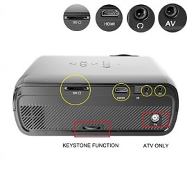 FHD 1080P Supported 1000LM Mutimedia Home Theater Mini LED Projector w/ ATV, HDMI, VGA, USB 2.0, AV, SD  