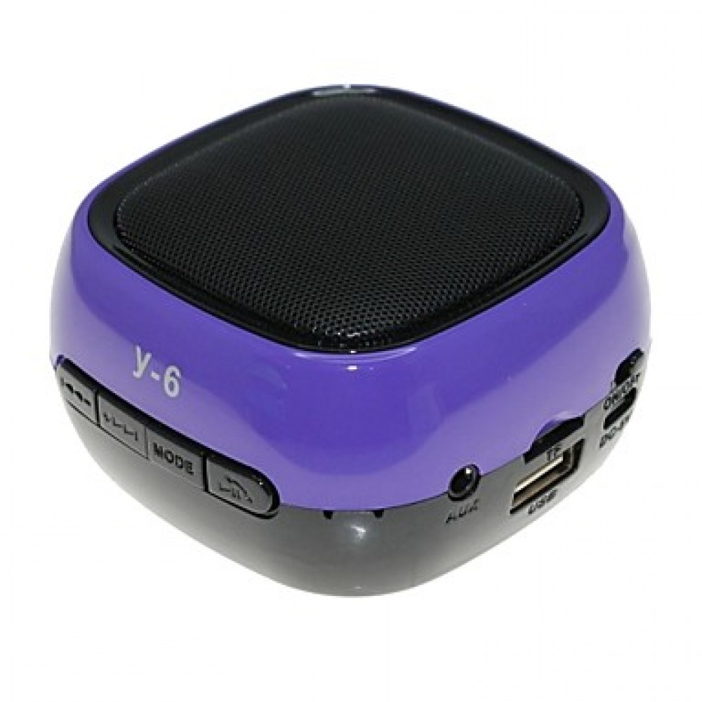 Y-6 MiNi Bluetooth Speaker Micro SD Mic USB AUX FM Portable Handfree for iPhone Samsung and Other Cellphone  