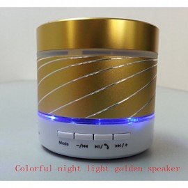 Cylindrical Colorful LED Lights Mini Stereo Bluetooth Hands-free Phone Conversation Speaker Card  