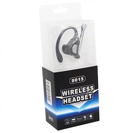 Headphone Bluetooth Wireless Universal Mono with Microphone for Mobile Phones (Black)