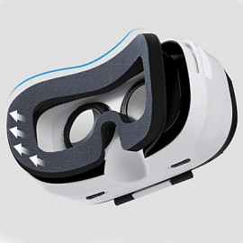 VR 2s Virtual Reality 3D Video Helmet Glasses - White + Black  